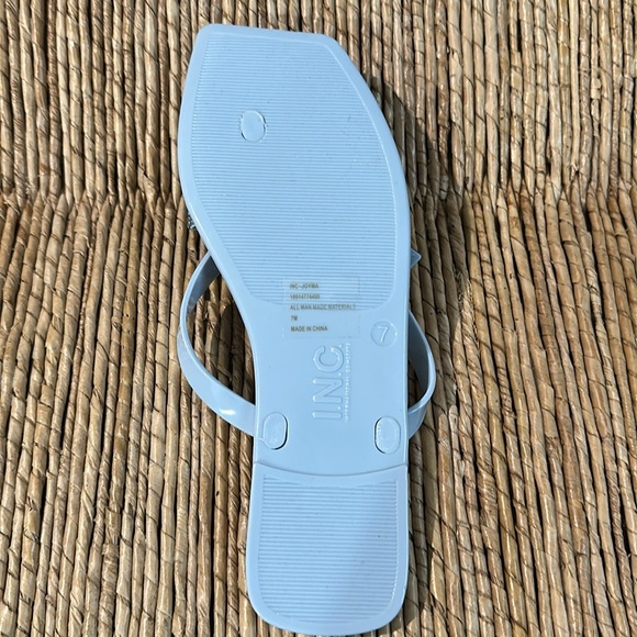 INC International Concepts Blue Sparkle Sandals - Picture 3 of 4